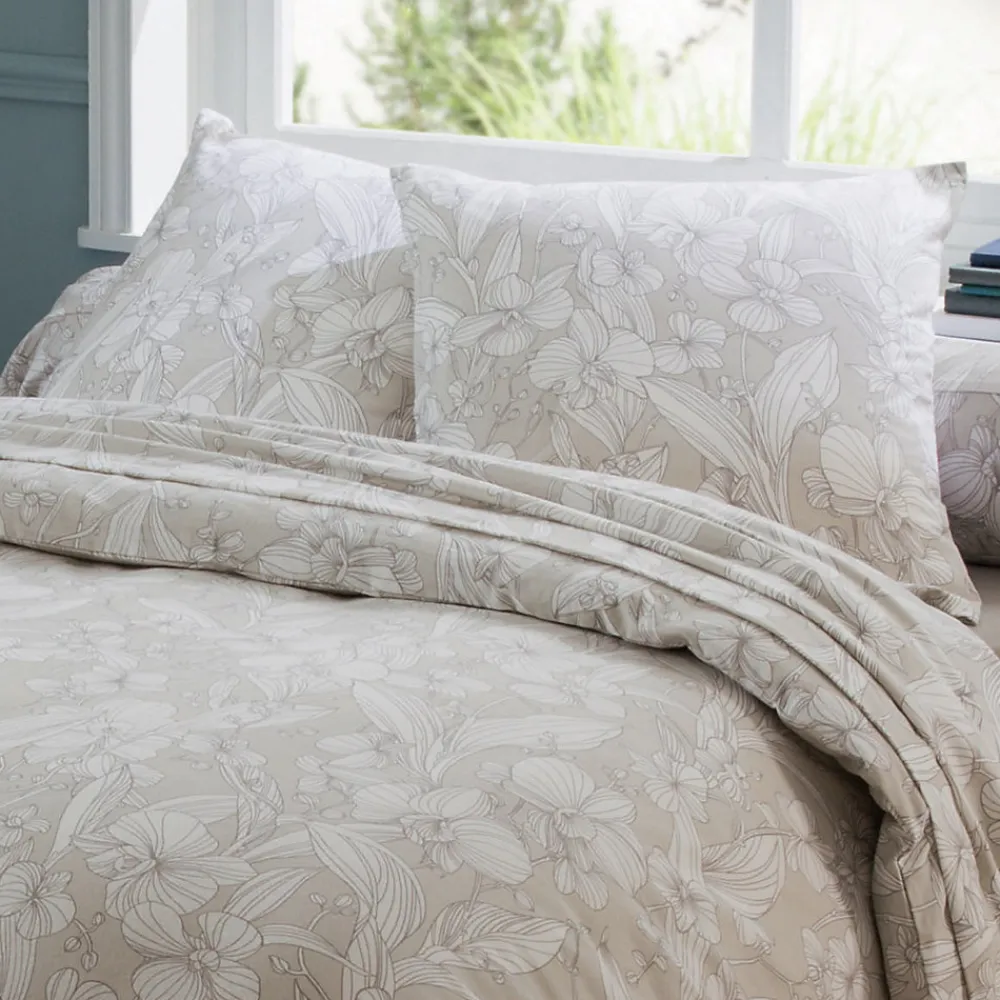 Parure de lit en flanelle esprit fleuri (200x200 cm - Naturel)>Tradilinge Hot