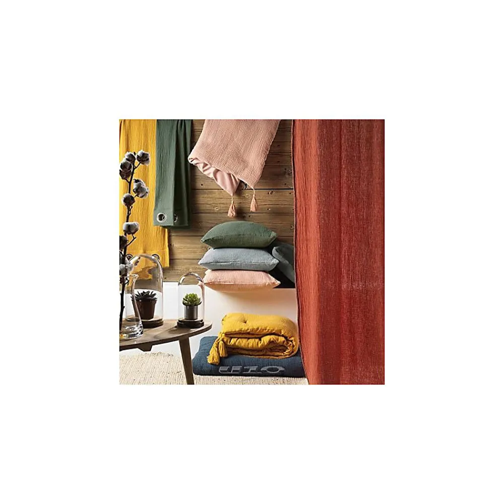 Parure de Lit en Gaze de Coton 240 x 220 cm Sauge>Promolinge Online