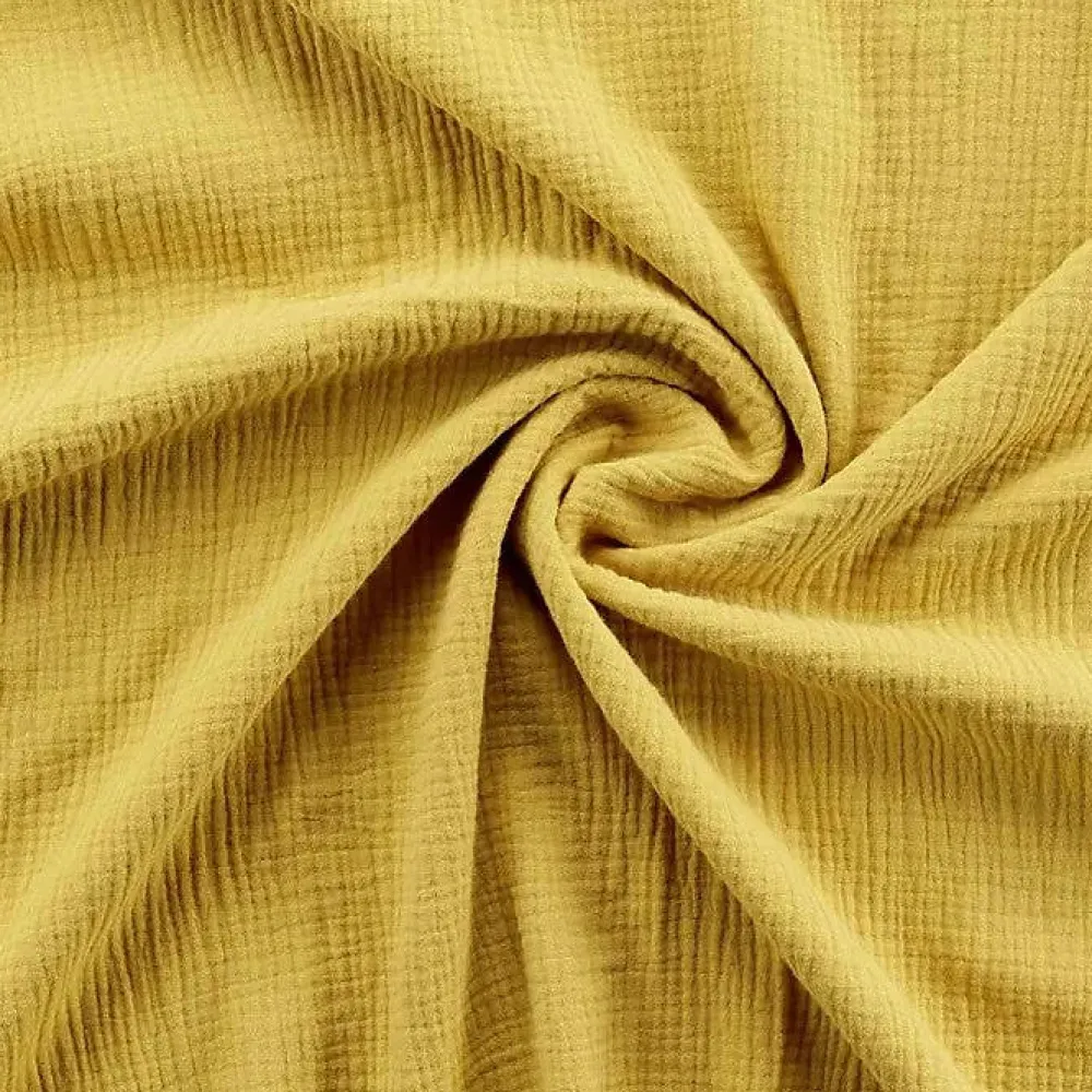 Douceur D'Intérieur Parure de lit en gaze de coton (240x220 cm - Jaune)* Parure De Lit