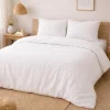 Parure de lit en Gaze de Coton 240x260cm 260x240cm Blanc>Promolinge Best