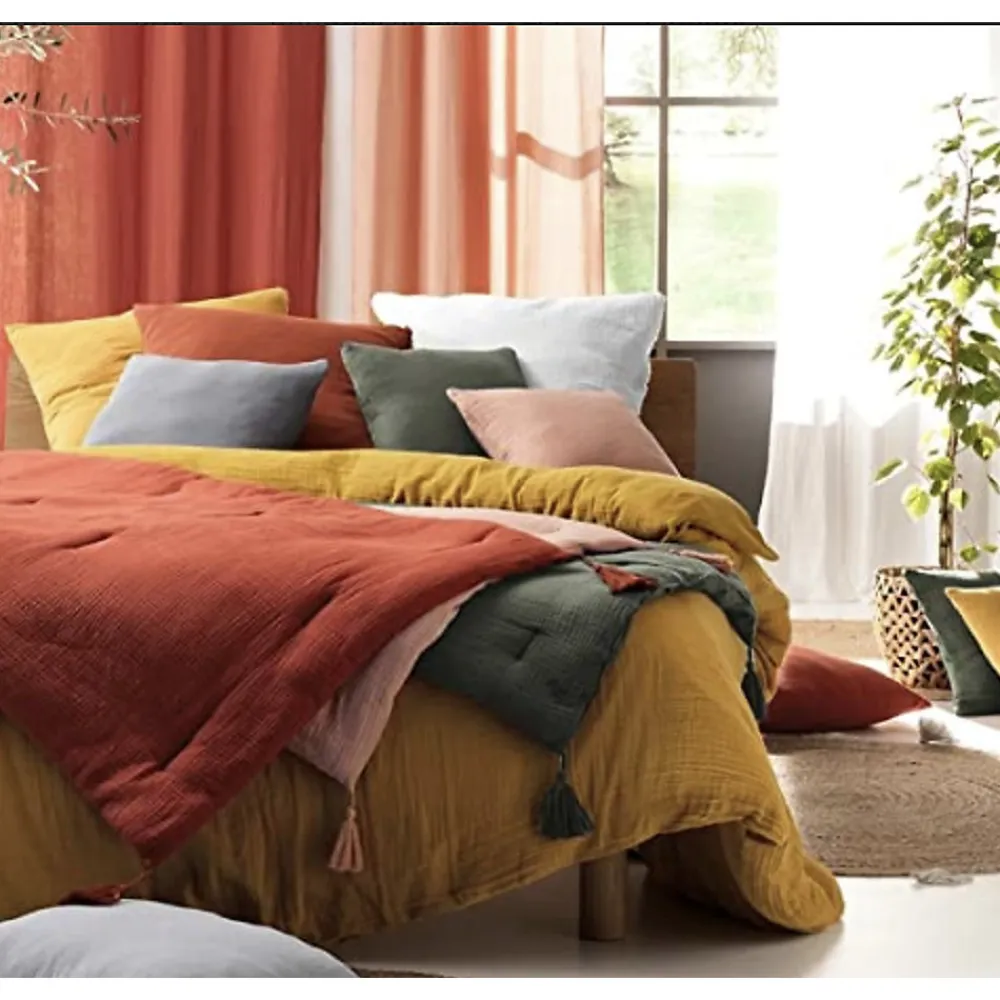 Parure de lit en Gaze de Coton 240x260cm 260x240cm anthracite>Promolinge Best