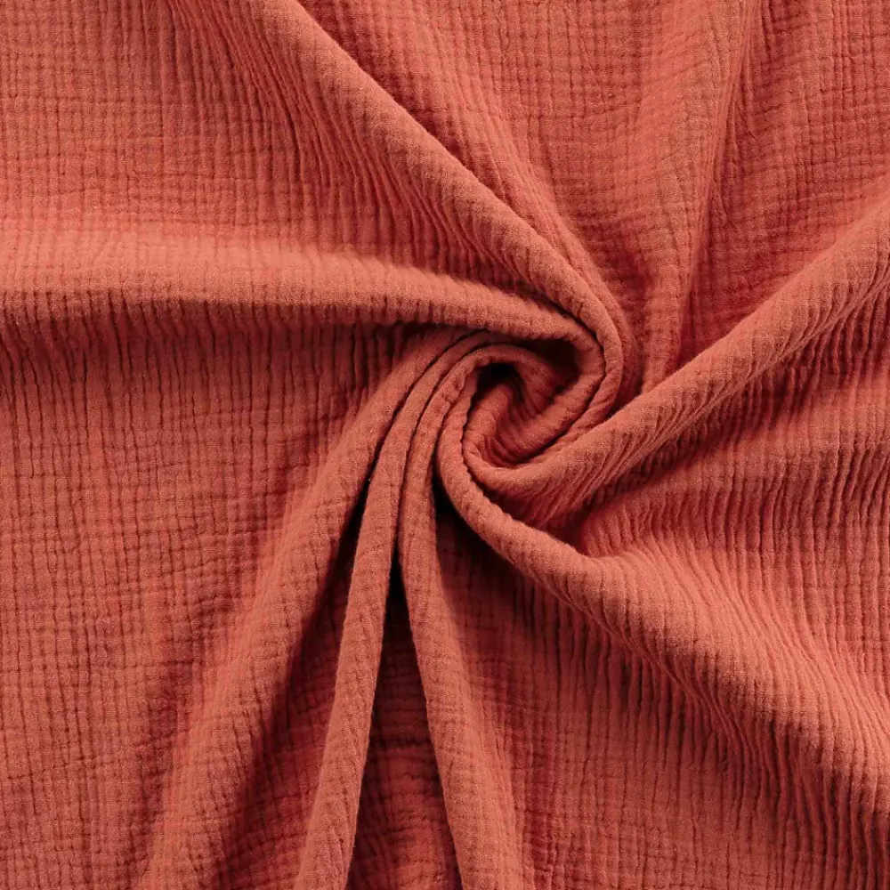 Douceur D'Intérieur Parure de lit en gaze de coton (260x240 cm - Terracotta)* Parure De Lit