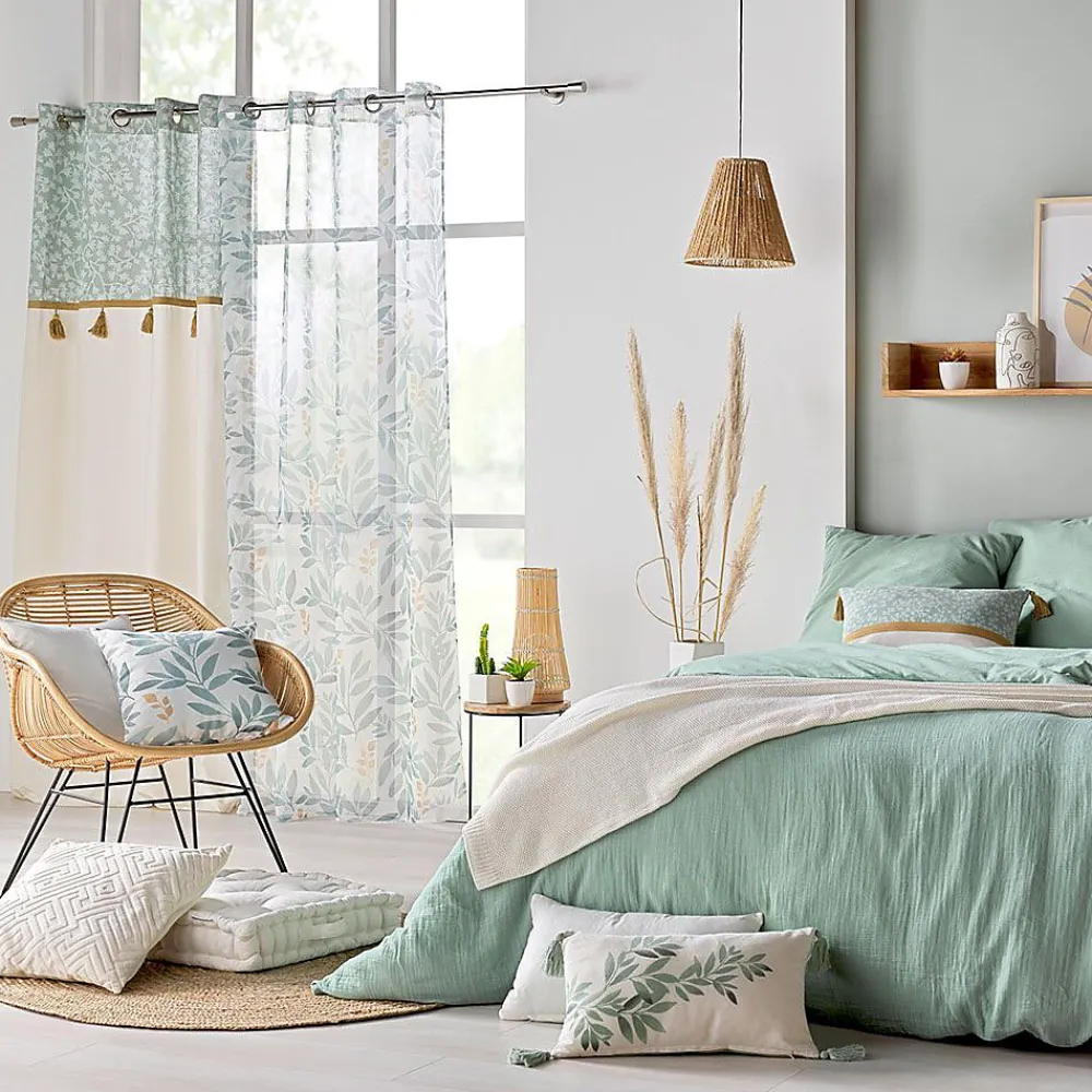 Parure de lit en gaze de coton (260x240 cm - Blanc)>Douceur D'Intérieur Online
