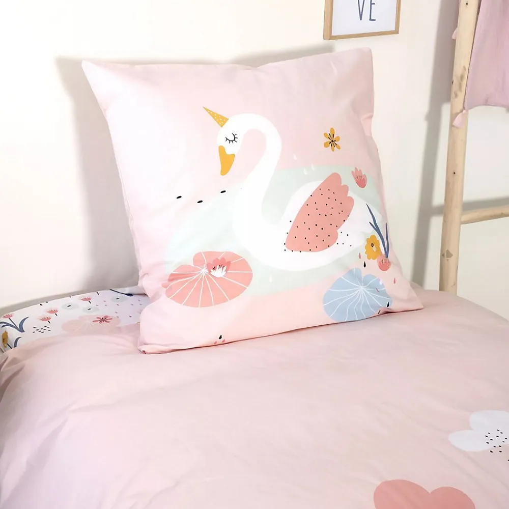 Parure de lit enfant Cygne - Coton 57 fils/cm²>Côté Déco Hot