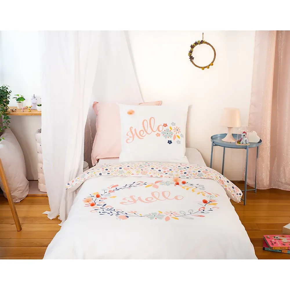 Côté Déco Parure de lit enfant Hello - 100% coton 57 fils/cm²* Parure De Lit