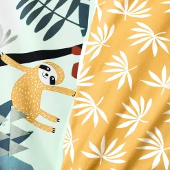 Parure de lit enfant JUNGLE MANIA 140x200 cm microfibre vert><noscript><img width=