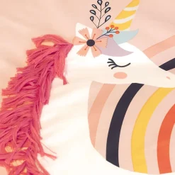 Côté Déco Parure de lit enfant Licorne avec oreilles rembourrées - 100% coton 57 fils/cm²* Parure De Lit