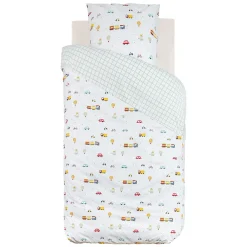 Parure de lit enfant réversible voitures - 100% coton 57 fils/cm²>Atmosphera Hot