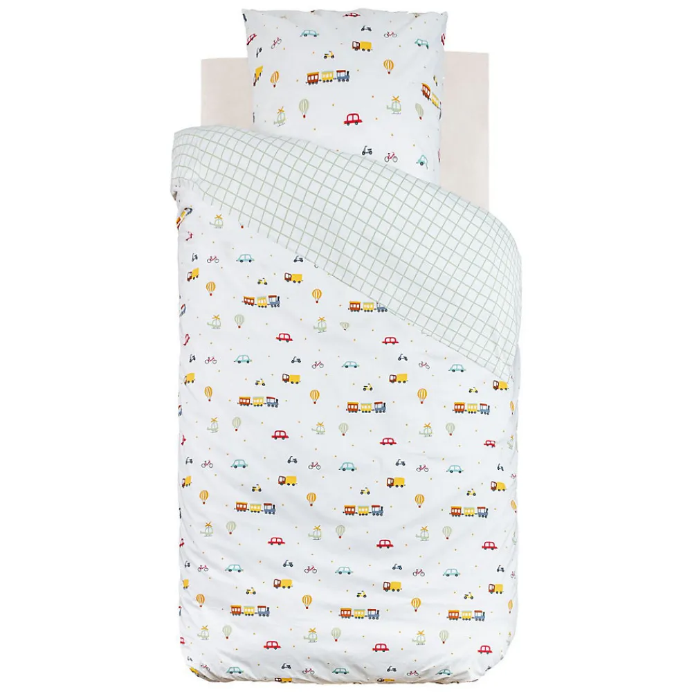 Parure de lit enfant réversible voitures - 100% coton 57 fils/cm²>Atmosphera Hot