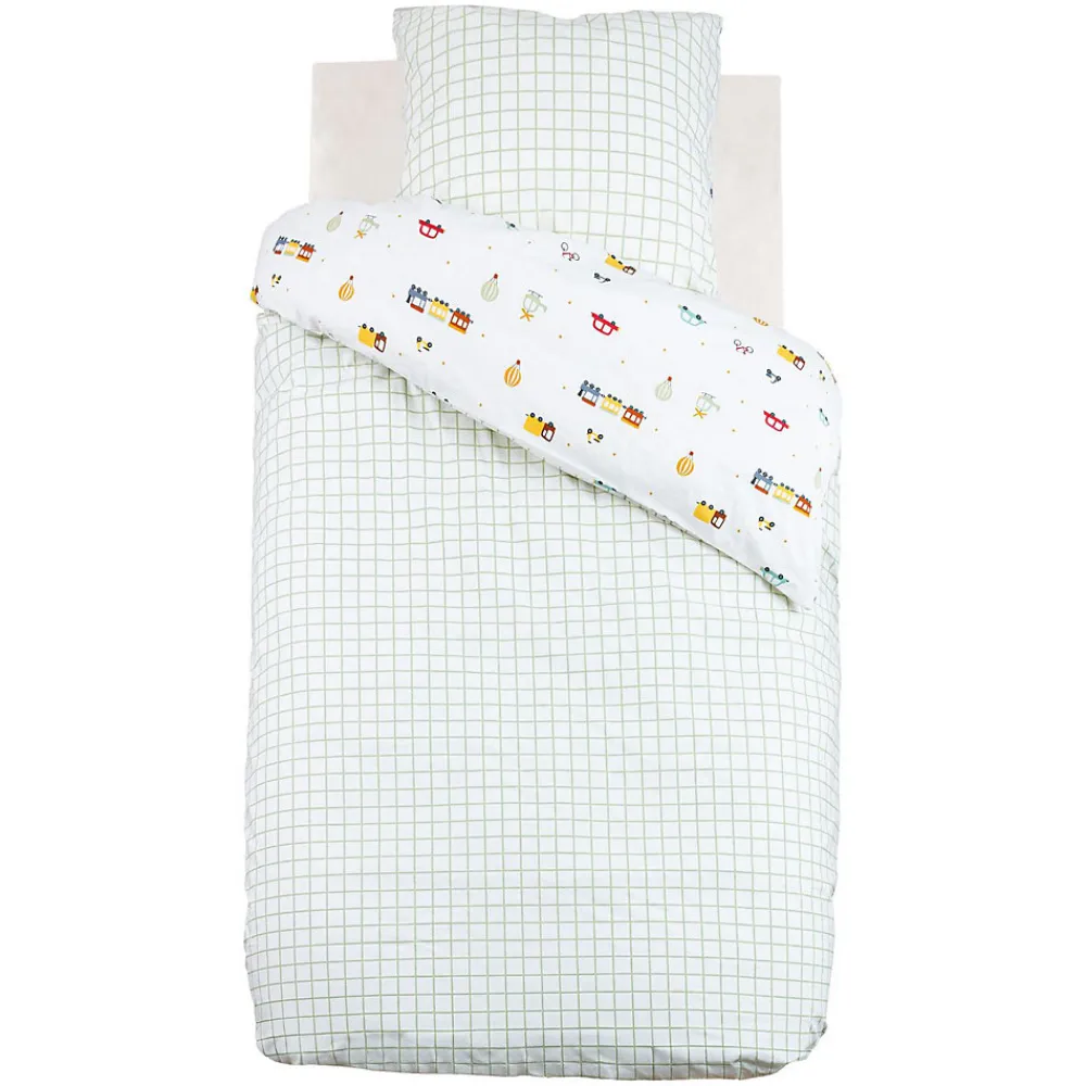 Parure de lit enfant réversible voitures - 100% coton 57 fils/cm²>Atmosphera Hot