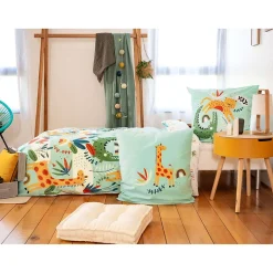 Parure de lit enfant Safari - 100% coton adouci 57 fils><noscript><img width=