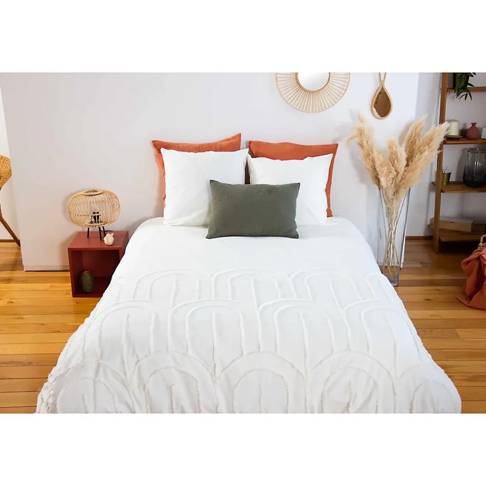 Côté Déco Parure de lit finition tufté - 100% coton lavé 52 fils/cm²* Parure De Lit