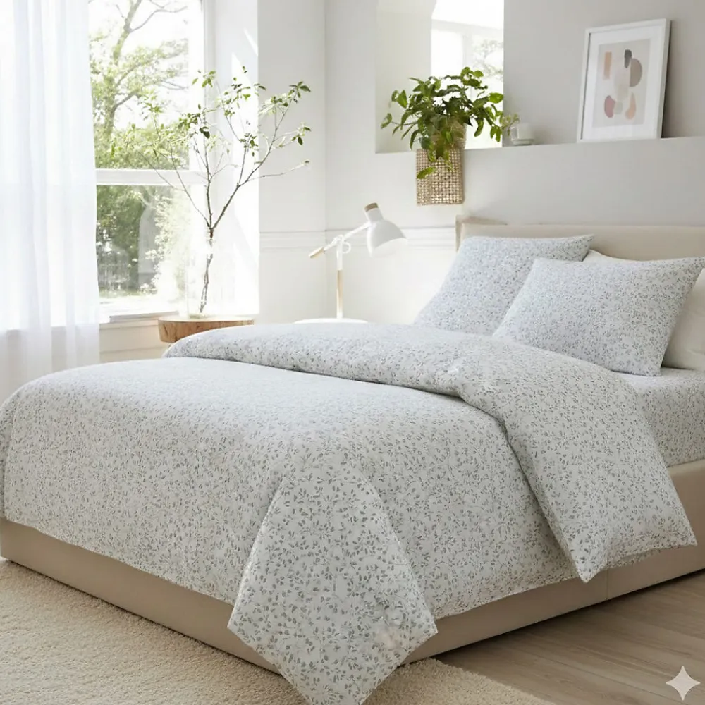 Parure de lit gaze de coton Lucile>Eden
