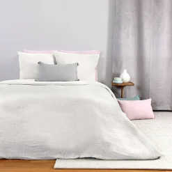 Housse De Rêve Parure de lit housse de couette avec taie d'oreiller 100% gaze de coton blanc taille 140x200 cm* Parure De Lit