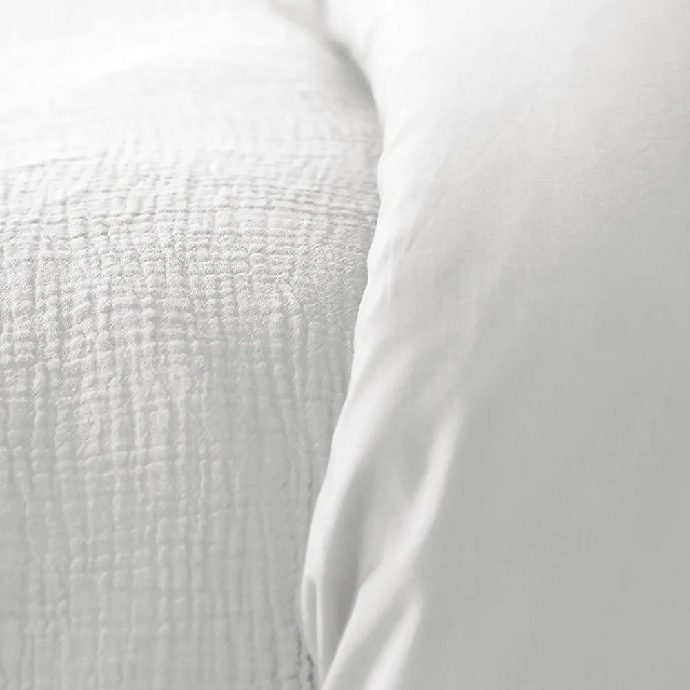 Housse De Rêve Parure de lit housse de couette avec taie d'oreiller 100% gaze de coton blanc taille 140x200 cm* Parure De Lit