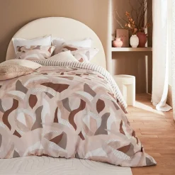 Atmosphera Créateur D'Intérieur Parure de lit imprimée Aeris gris 260x240cm - Atmosphera* Boutis, Couvre-Lit, Édredon