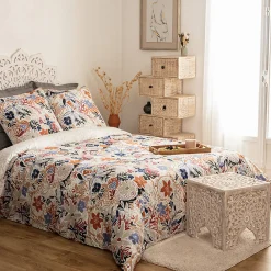 Parure de lit imprimée Alesio - percale - 240x220 cm - Atmosphera><noscript><img width=