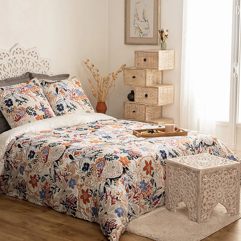 Parure de lit imprimée Alesio - percale - 240x220 cm - Atmosphera>Atmosphera Créateur D'Intérieur Hot