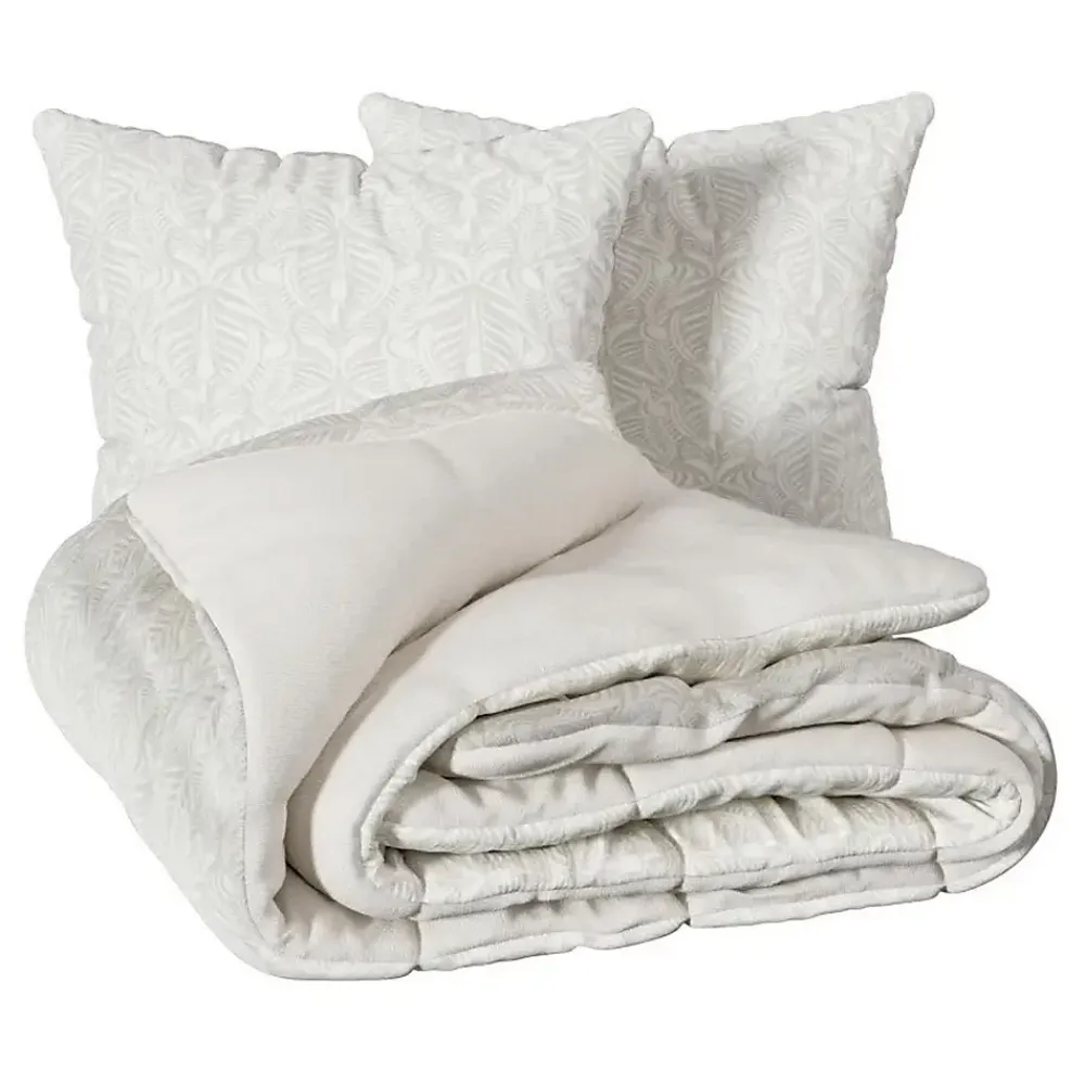 Atmosphera Créateur D'Intérieur Parure de lit imprimée Nalh 260x240cm beige lin - Atmosphera* Parure De Lit
