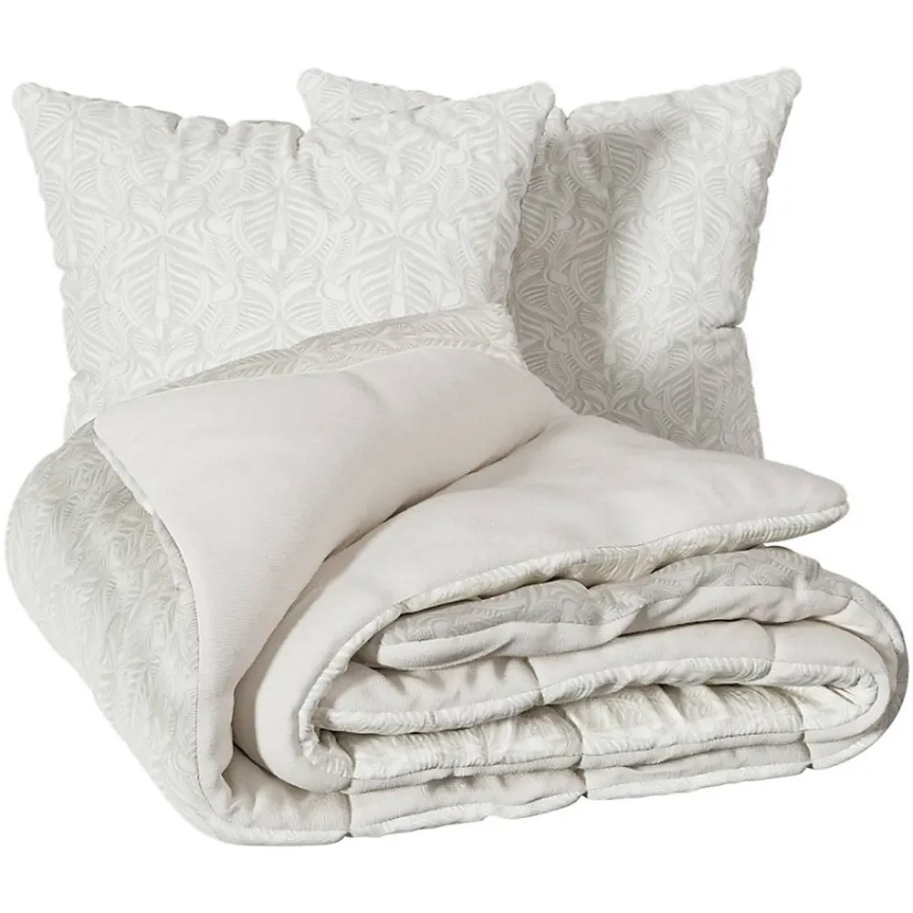 Atmosphera Créateur D'Intérieur Parure de lit imprimée Nalh 260x240cm beige lin - Atmosphera* Parure De Lit