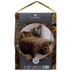 Atmosphera Créateur D'Intérieur Parure de lit imprimée Tropical boudoir 240x220cm vert kaki - Atmosphera* Parure De Lit