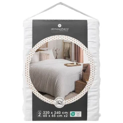 Parure de lit Irhia 240x220cm blanc - Atmosphera><noscript><img width=