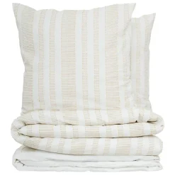 Atmosphera Créateur D'Intérieur Parure de lit Isao coton blanc/jaune 240x220cm - Atmosphera* Boutis, Couvre-Lit, Édredon