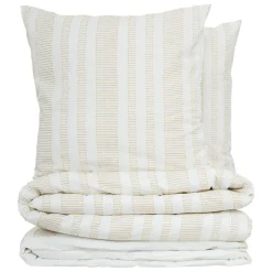 Parure de lit Isao coton blanc/jaune 260x240cm - Atmosphera>Atmosphera Créateur D'Intérieur New