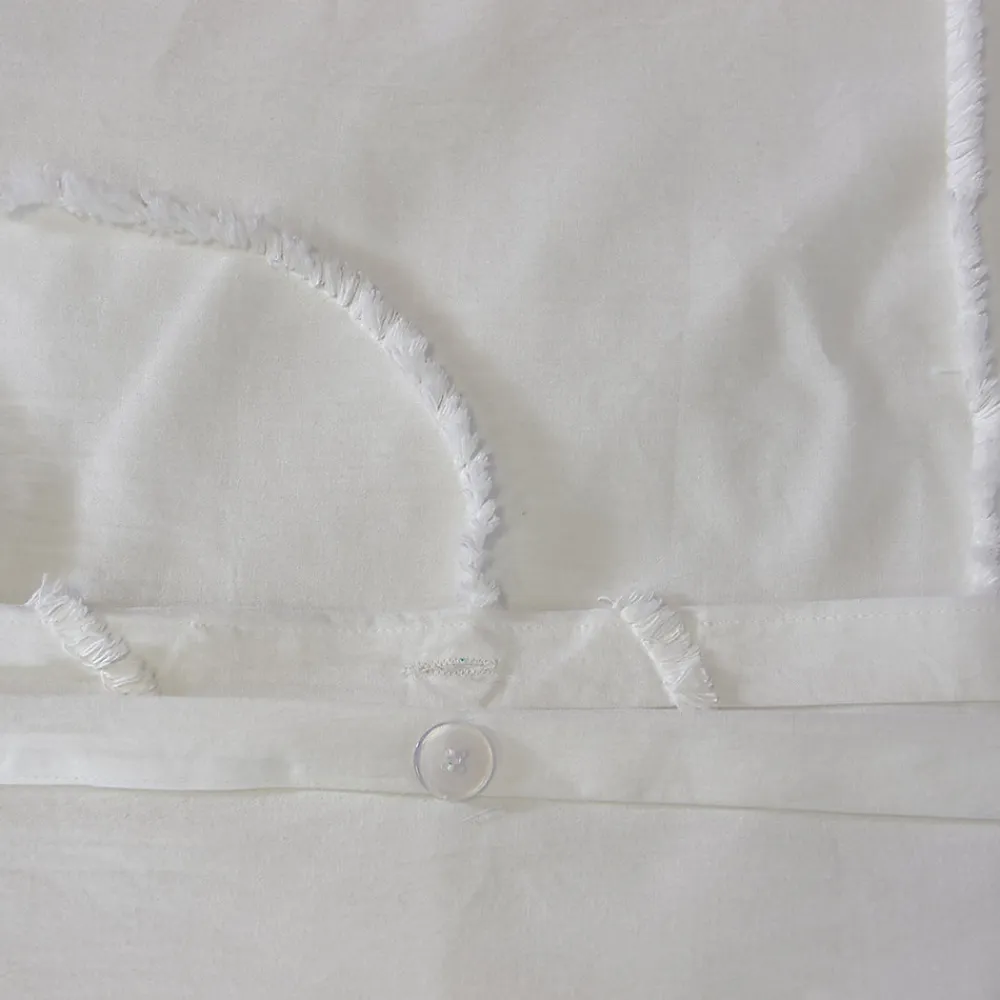 Parure de lit JAJA - 240x220 cm - Coton BCI lavé tufté - 52 fils,cm² - Blanc - 220x240cm - Blanc>Côté Déco Outlet