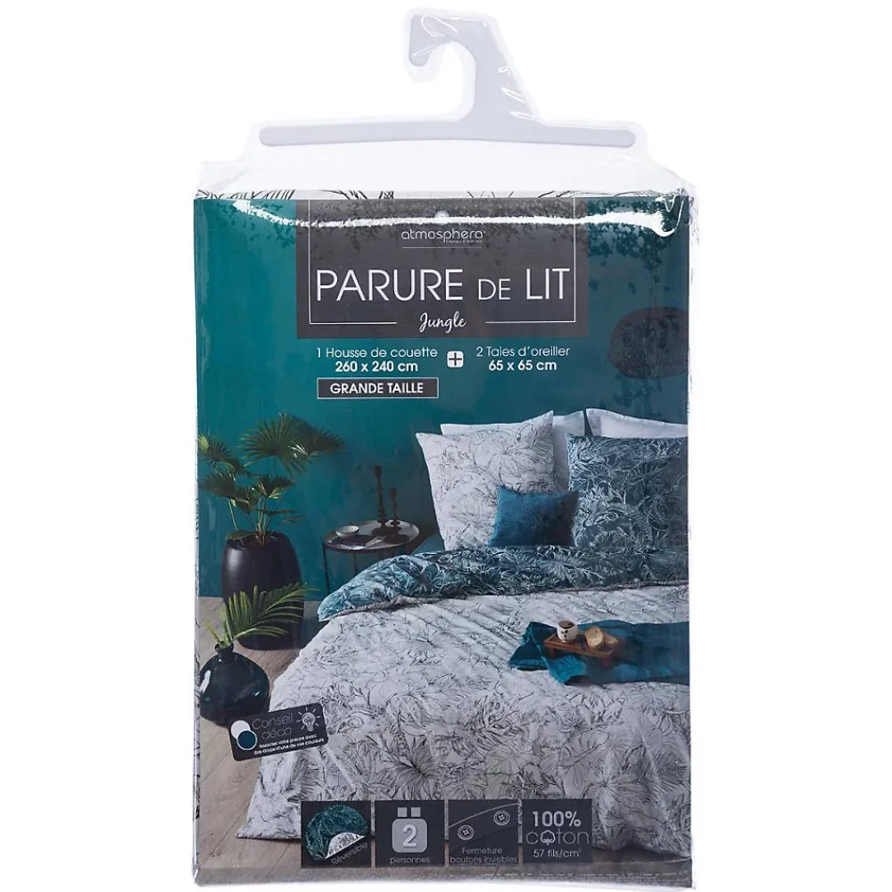 Atmosphera Créateur D'Intérieur Parure de lit Jungle en coton 260x240 cm - Atmosphera* Housse De Couette