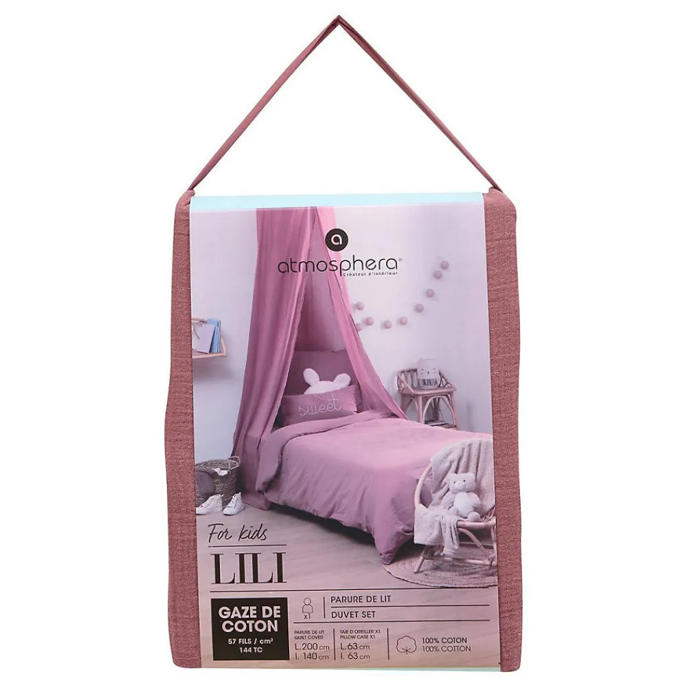 Parure de lit Lili 140x200cm rose antique - Atmosphera>Atmosphera Créateur D'Intérieur New