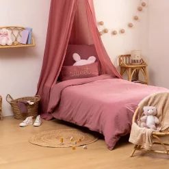 Parure de lit Lili 140x200cm rose antique - Atmosphera><noscript><img width=