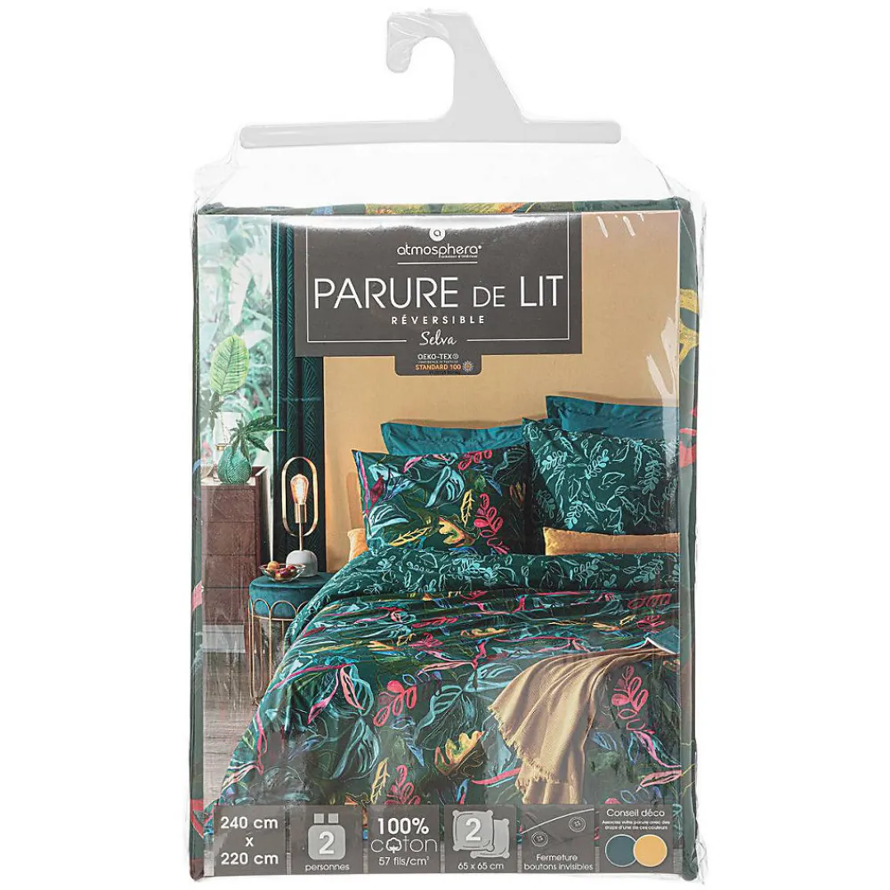 Parure de lit Selva en coton 240x220 cm - Atmosphera>Atmosphera Créateur D'Intérieur Best
