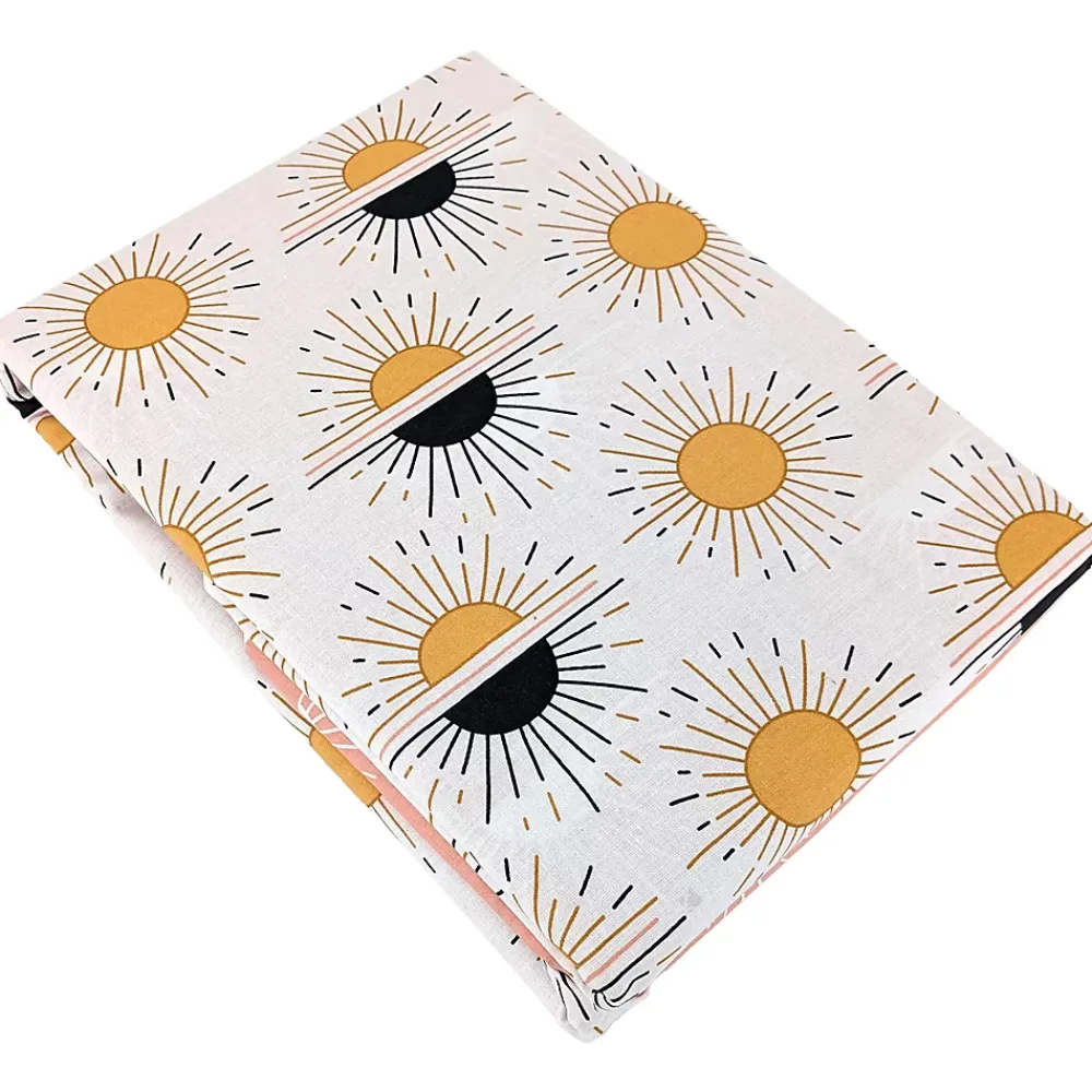 Linnea Parure de lit TERRAMEA 260x240 cm pur coton blanc motifs solaires 3 pièces* Parure De Lit