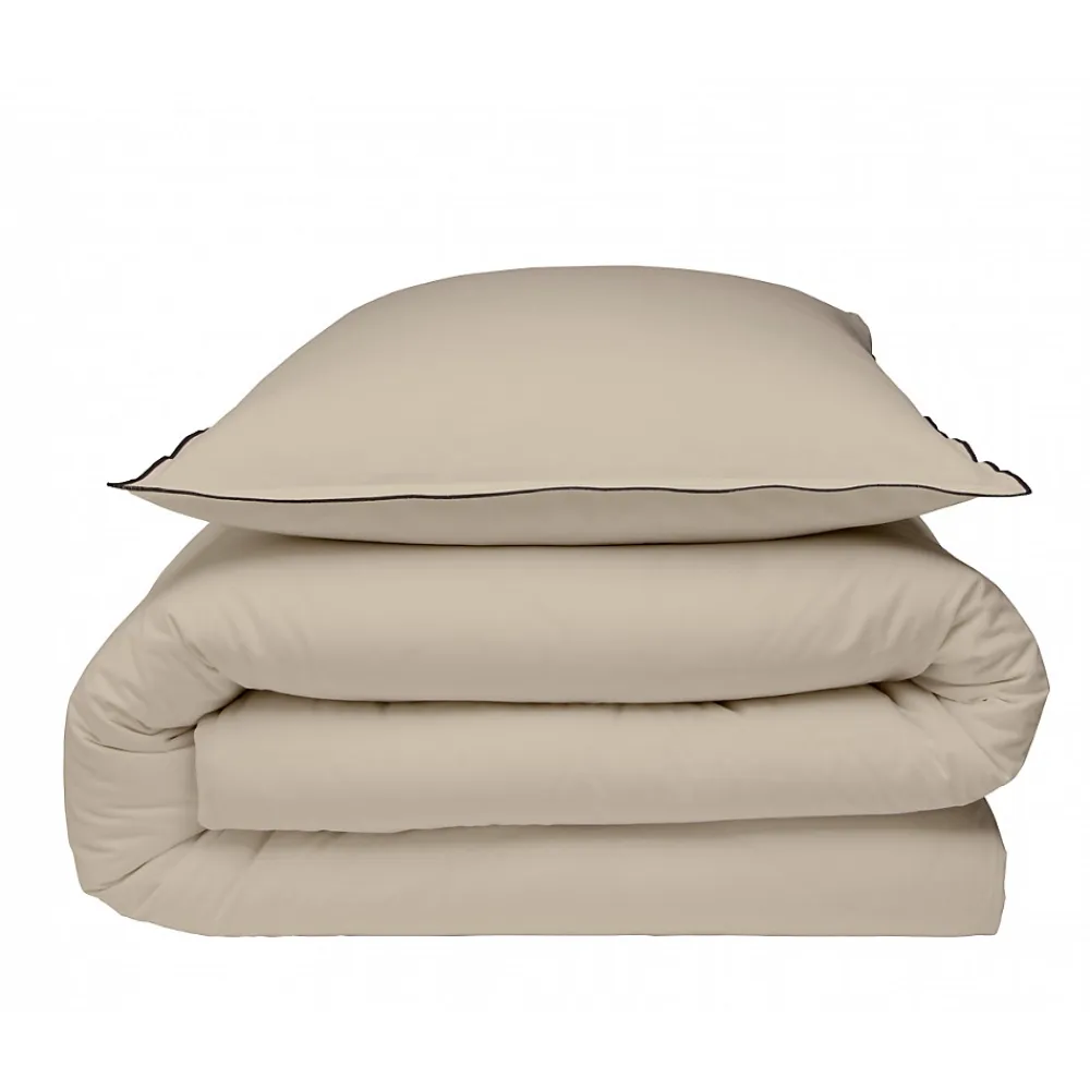 Future Home Parure de lit unie en coton finition bourdon 240x220cm* Parure De Lit