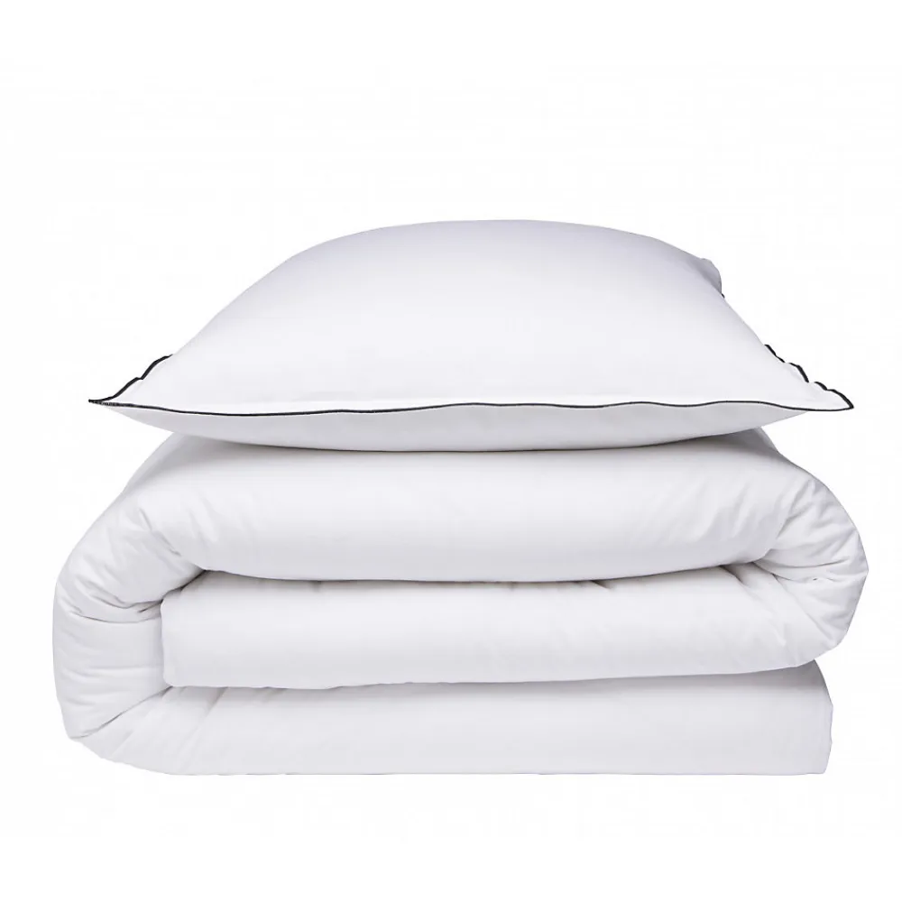 Parure de lit unie en coton finition bourdon 260x240cm>Future Home