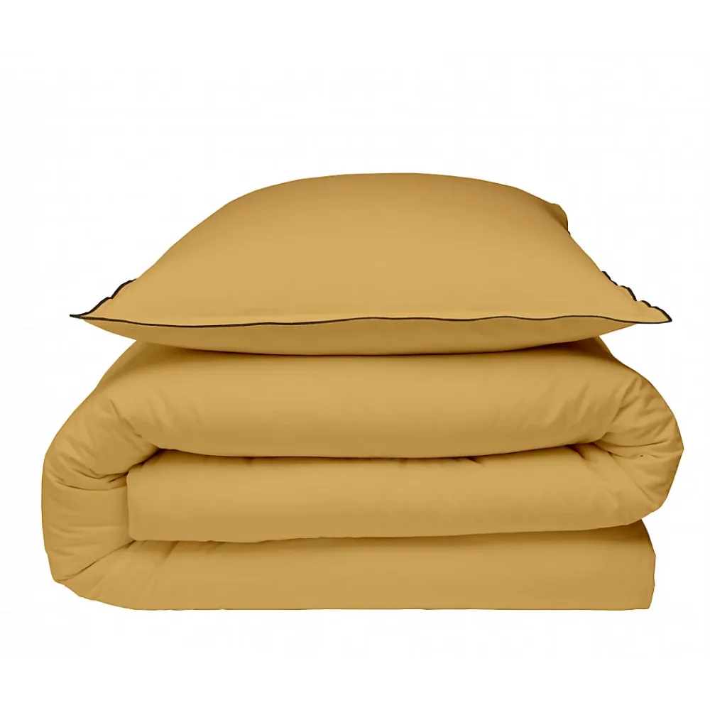 Future Home Parure de lit unie en coton finition bourdon 260x240cm* Parure De Lit