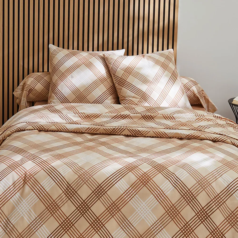Linnea Parure de lit 200x200 cm 100% flanelle de coton ARTHUR beige 3 pièces* Parure De Lit