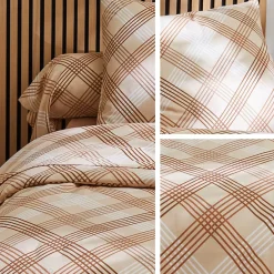 Linnea Parure de lit 200x200 cm 100% flanelle de coton ARTHUR beige 3 pièces* Parure De Lit