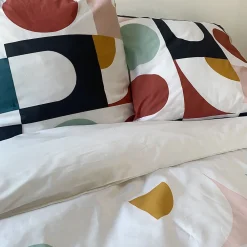 Parure de lit 240x220 cm coton biologique TITANE Blanc><noscript><img width=
