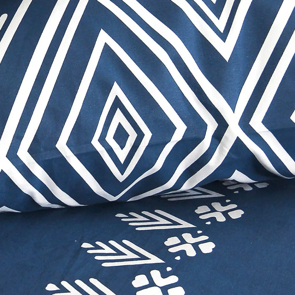Parure de lit 240x220 cm coton NORDA Bleu>Linnea Discount