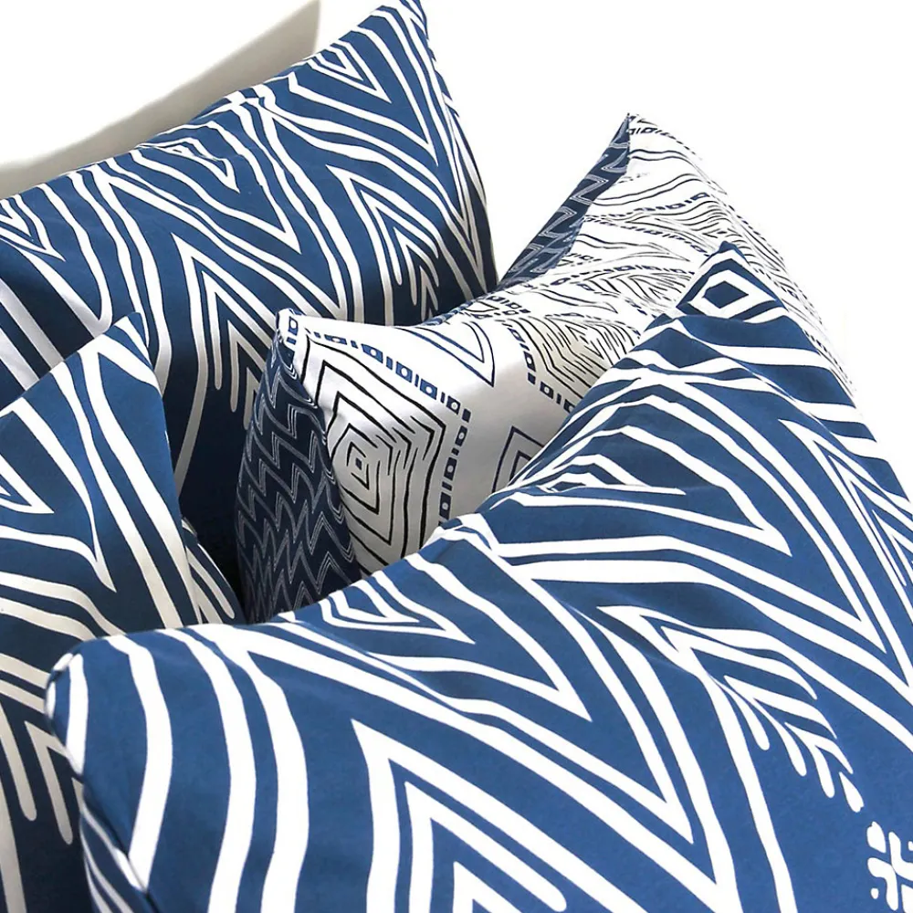 Parure de lit 240x220 cm coton NORDA Bleu>Linnea Discount