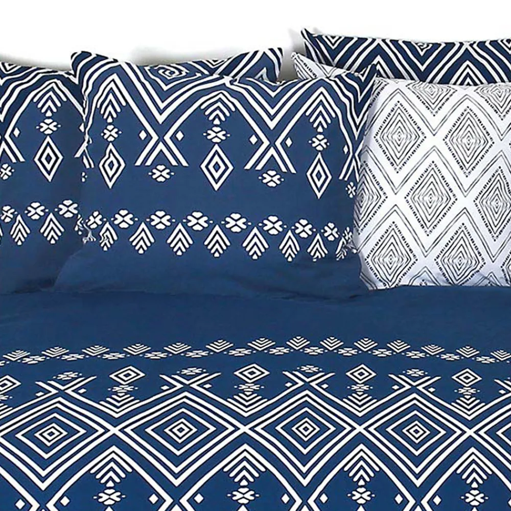 Parure de lit 240x220 cm coton NORDA Bleu>Linnea Discount