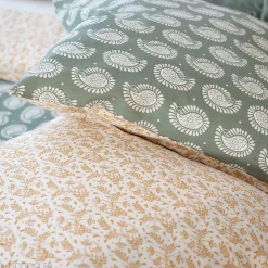 Parure de lit 240x220 cm coton bci adouci WAY vert 3 pièces>Linnea Discount