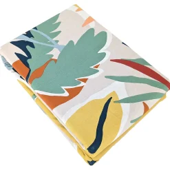 Parure de lit 260x240 cm coton BCI adouci LUCIA Jaune Cobalt 3 pièces>Linnea Discount