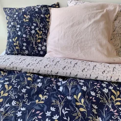 Linnea Parure de lit 240x220 cm coton biologique DOVE Bleu* Parure De Lit