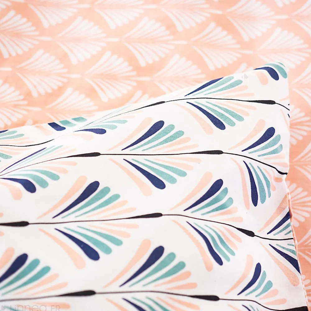 Parure de lit 260x240 cm coton VOLEA rose>Linnea Outlet