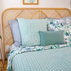 Parure de lit 240x220 cm coton bci adouci ALISCO bleu 3 pièces><noscript><img width=