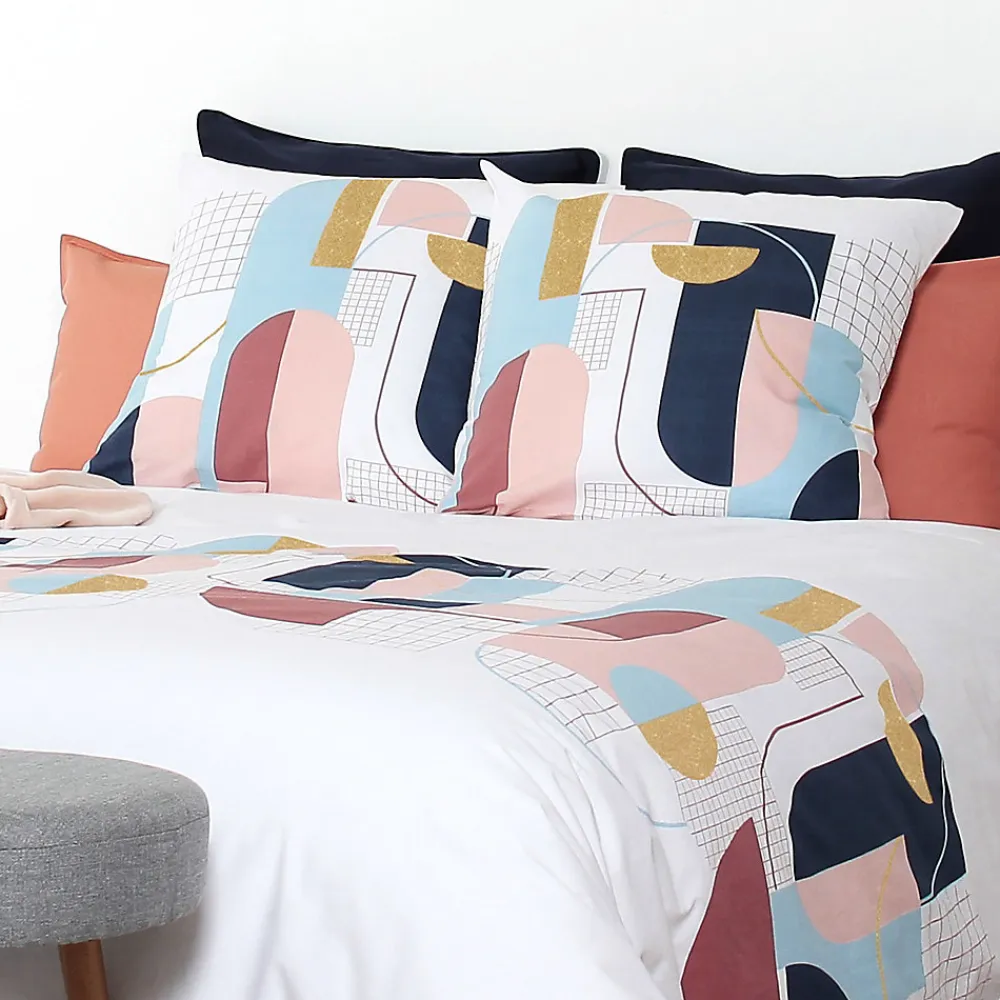 Parure de lit 240x220 cm coton KENT Multicolore>Linnea Clearance
