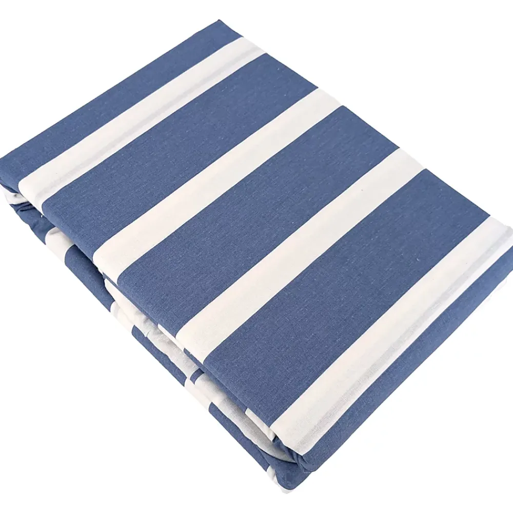 Linnea Parure de lit 240x220 cm coton BCI adouci STRIPES Bleu 3 pièces* Parure De Lit